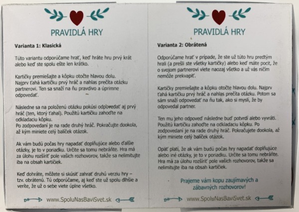 Pokec kartičky I. a II.