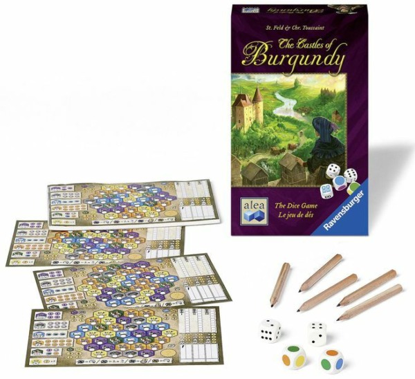 Hrady v Burgundsku + kartová a kocková minihra