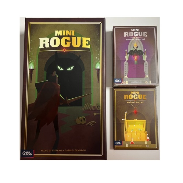 Mini Rogue s rozšíreniami Hlubiny zatracení a Blyštivý poklad